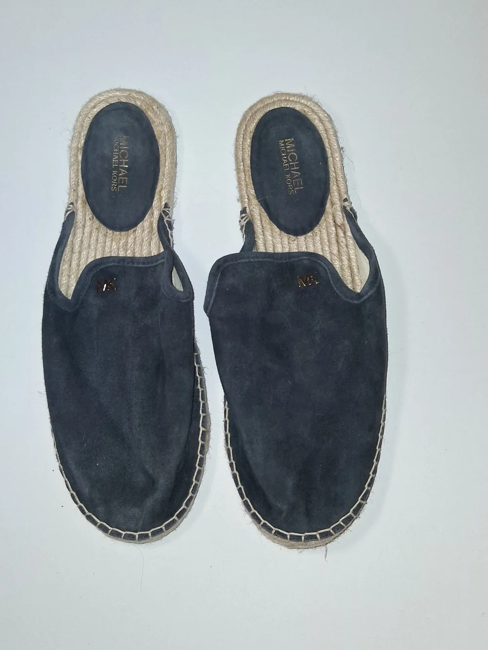 Michael Kors Navy Suede, Leather Upper Slip-On Mules Women's Size 9.5 M
